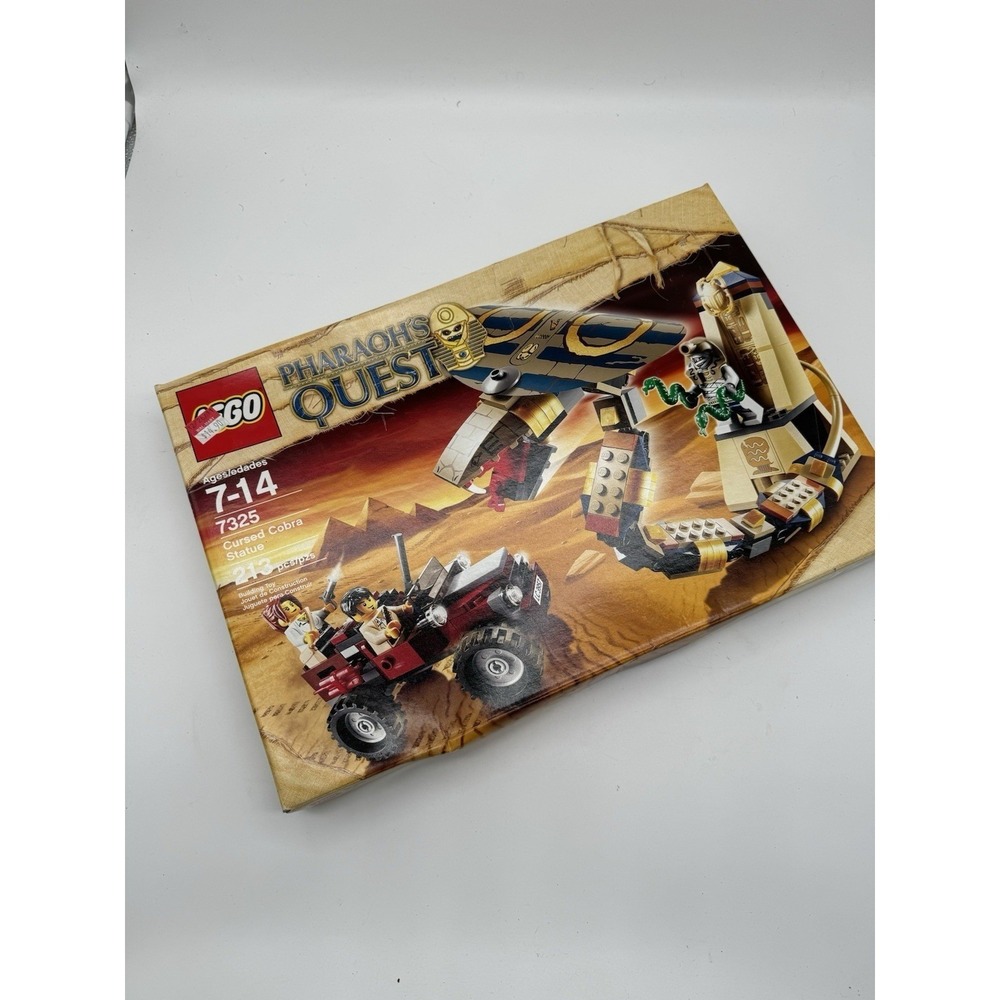 LEGO Pharaohs Quest Cursed Cobra Statue 7325 Retired New Sealed Set 213 Pcs - Picture 1 of 6